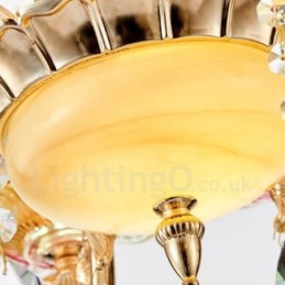 Lustre classique traditionnel en métal intégré à 8 lumières