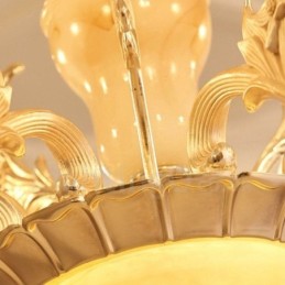 Lustre classique traditionnel en métal intégré à 15 lumières