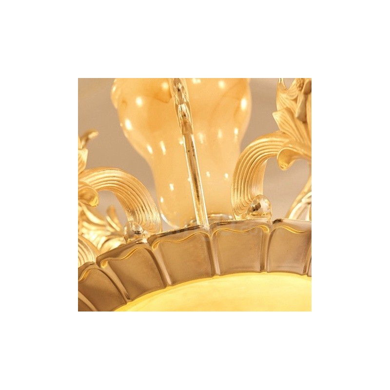 Lustre classique traditionnel en métal intégré à 15 lumières