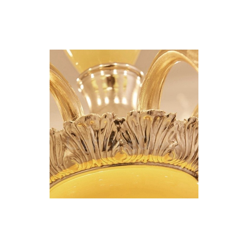 Lustre de luxe traditionnel classique en métal intégré à 6 lumières