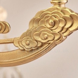Lustre classique traditionnel en métal intégré à 8 lumières
