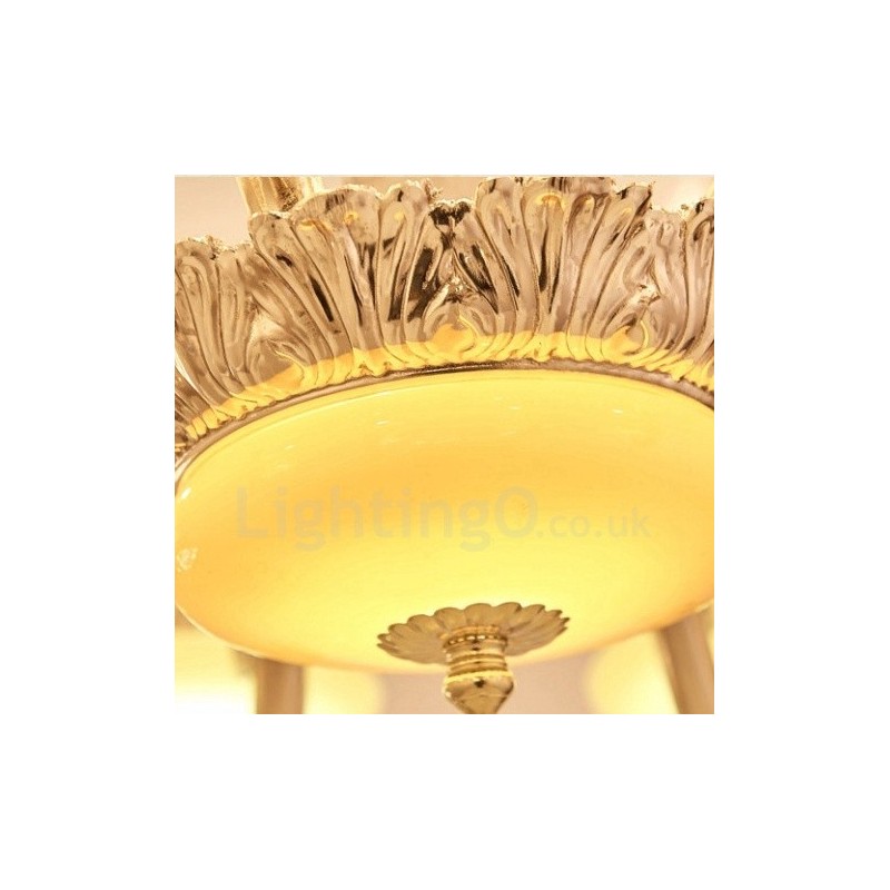 Lustre classique traditionnel en métal intégré à 8 lumières