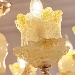 Lustre classique traditionnel en métal intégré à 15 lumières