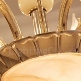 Lustre classique traditionnel en métal intégré à 15 lumières