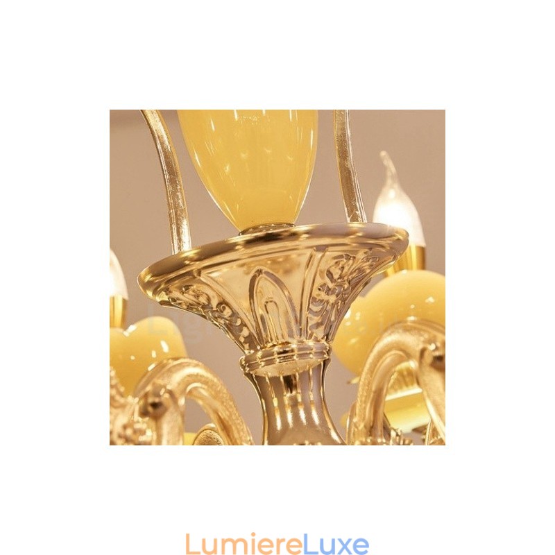 Lustre en métal intégré classique traditionnel à 15 lumières