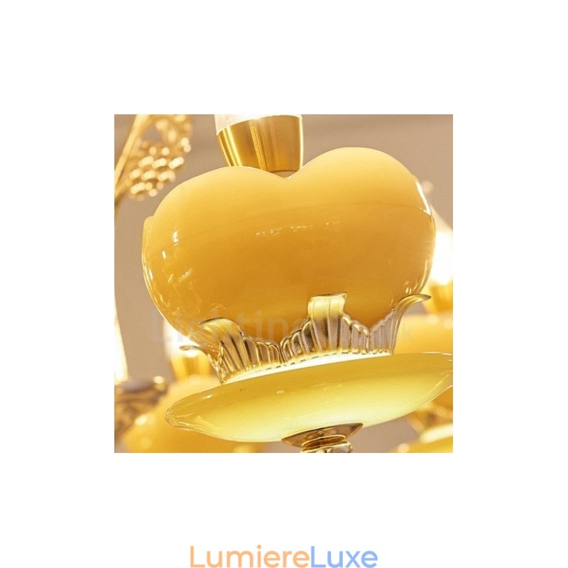 Lustre en métal intégré classique traditionnel à 15 lumières