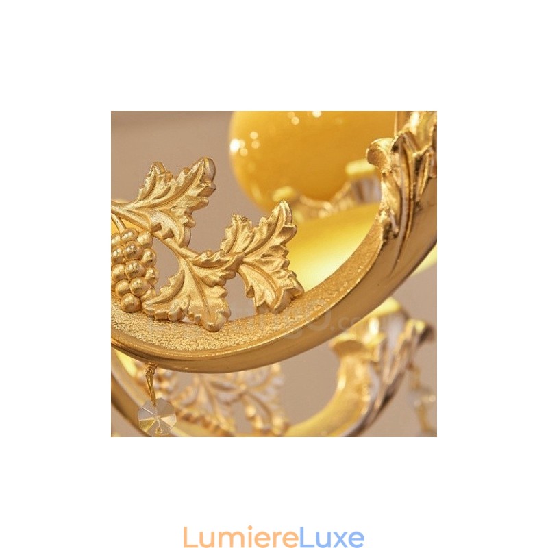 Lustre en métal intégré classique traditionnel à 15 lumières