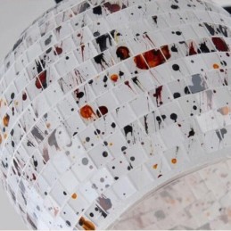 Lustre intégré de style méditerranéen à 5 lumières avec abat-jour en verre
