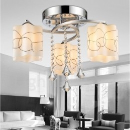 Lustre intégré contemporain moderne à 3 lumières