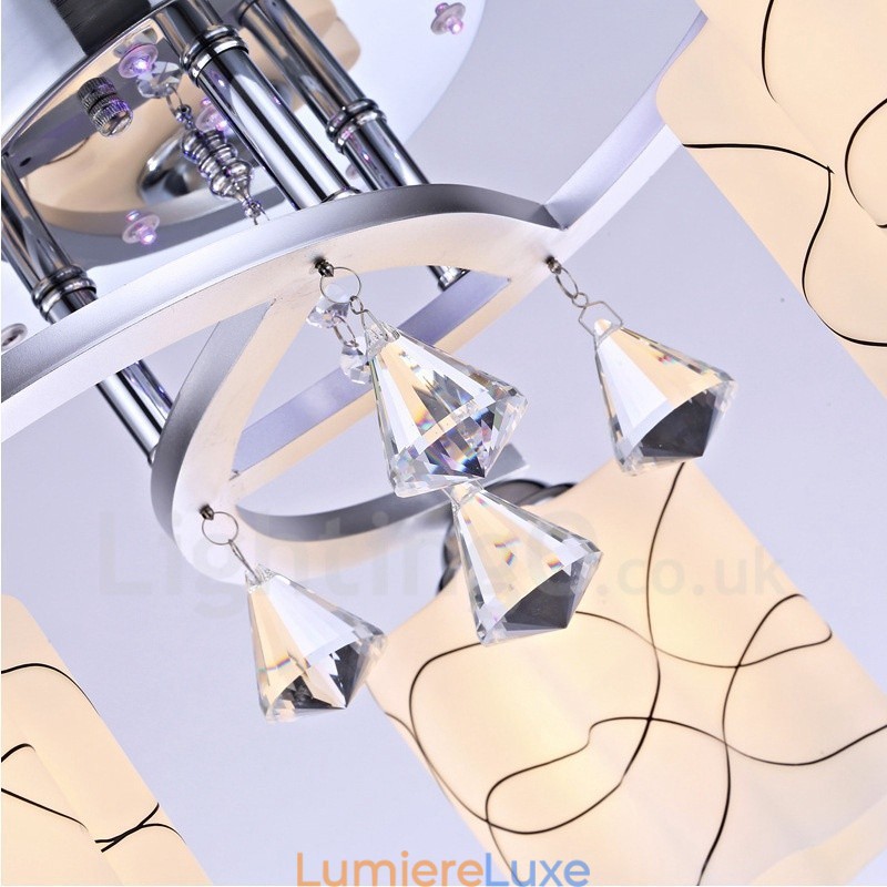 Lustre intégré contemporain moderne à 3 lumières