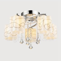 Lustre intégré contemporain moderne à 5 lumières