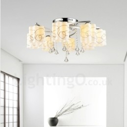 Lustre intégré contemporain moderne à 8 lumières