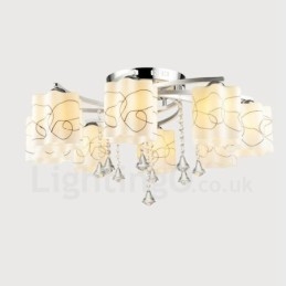 Lustre intégré contemporain moderne à 8 lumières