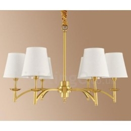 Lustre en métal intégré à 6 lumières de style rustique