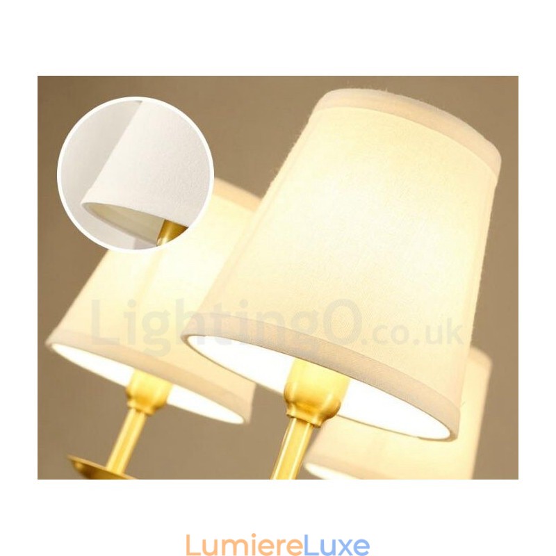 Lustre en métal intégré à 6 lumières de style rustique