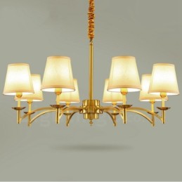 Lustre en métal intégré à 8 lumières de style rustique