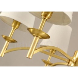 Lustre en métal intégré à 8 lumières de style rustique