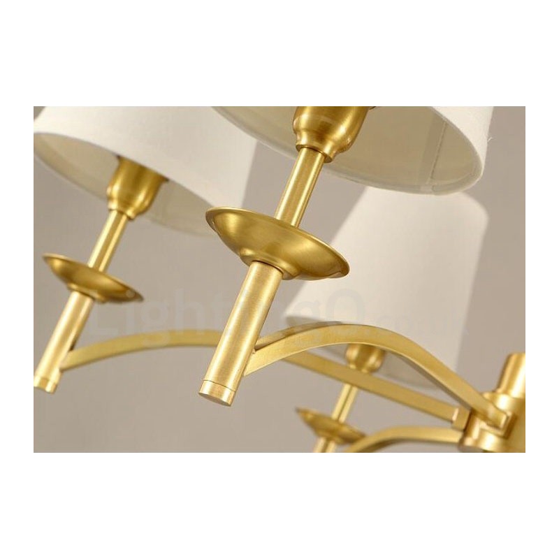 Lustre en métal intégré à 8 lumières de style rustique