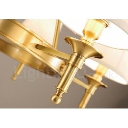 Lustre en métal intégré à 5 lumières de style rustique