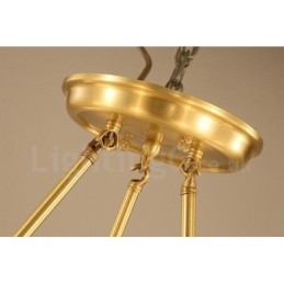 Lustre en métal intégré à 5 lumières de style rustique