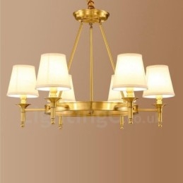 Lustre en métal intégré à 6 lumières de style rustique