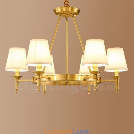 Lustre en métal intégré à 6 lumières de style rustique Lustre en métal intégré à 6 lumières de style rustique