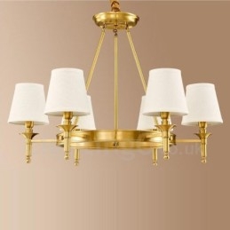Lustre en métal intégré à 6 lumières de style rustique