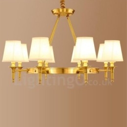 Lustre en métal intégré à 8 lumières de style rustique