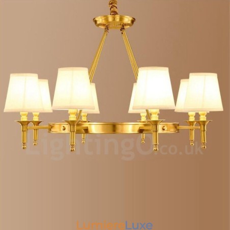 Lustre en métal intégré à 8 lumières de style rustique Lustre en métal intégré à 8 lumières de style rustique