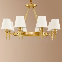 Lustre en métal intégré à 8 lumières de style rustique