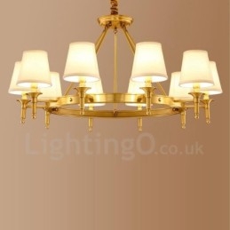 Lustre rustique en métal intégré à 10 lumières