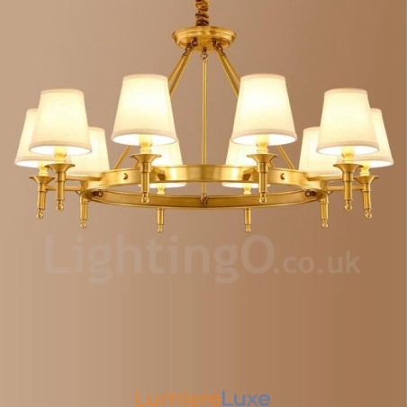 Lustre rustique en métal intégré à 10 lumières Lustre rustique en métal intégré à 10 lumières