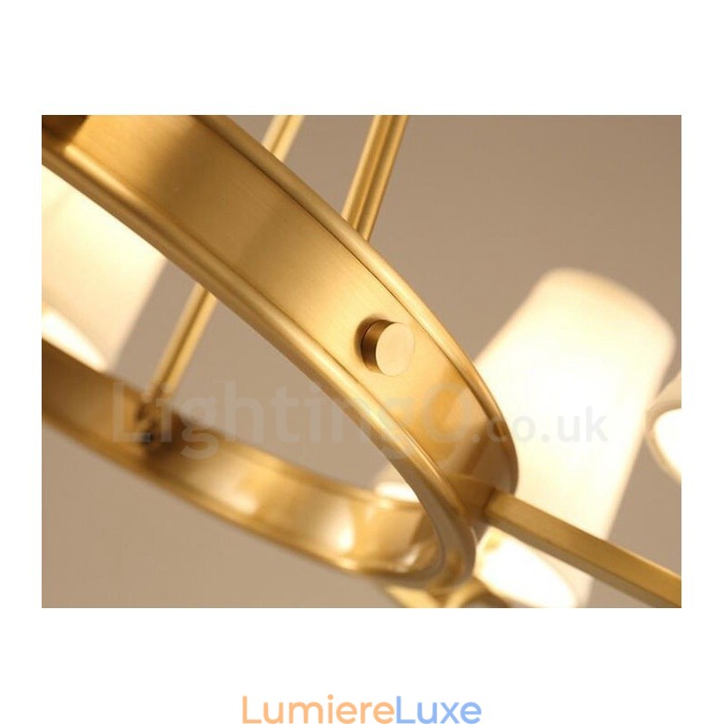 Lustre rustique en métal intégré à 10 lumières