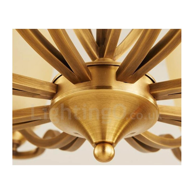 Lustre en métal intégré à 5 lumières de style rustique