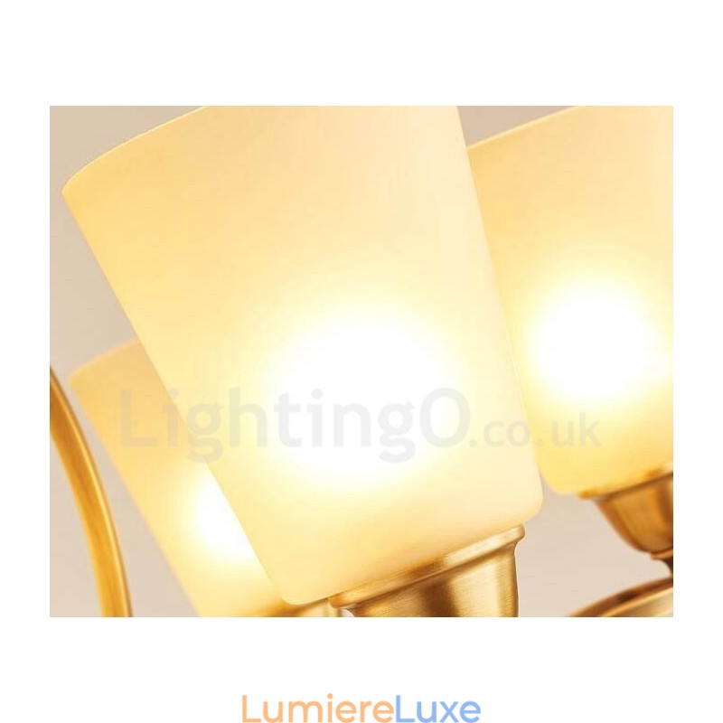 Lustre en métal intégré à 6 lumières de style rustique