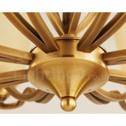 Lustre en métal intégré à 8 lumières de style rustique