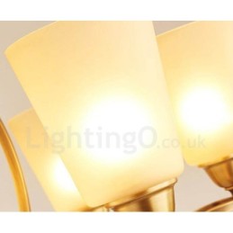 Lustre en métal intégré à 8 lumières de style rustique