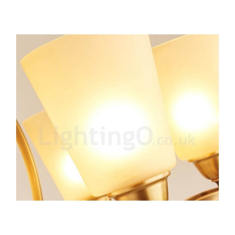 Lustre en métal intégré à 8 lumières de style rustique