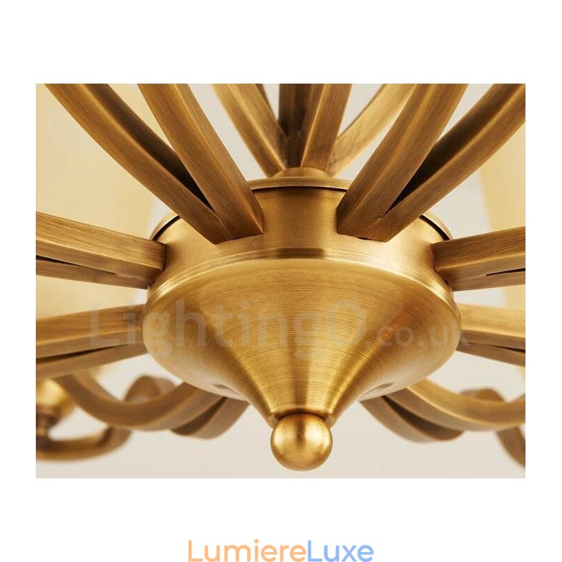 Lustre rustique en métal intégré à 10 lumières