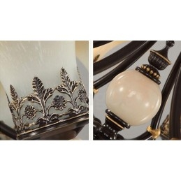 Lustre classique traditionnel en métal intégré à 3 lumières