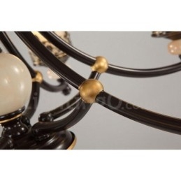 Lustre classique traditionnel en métal intégré à 3 lumières