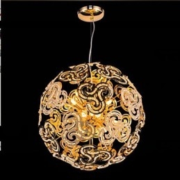 Lustre moderne simple en forme de globe en cristal