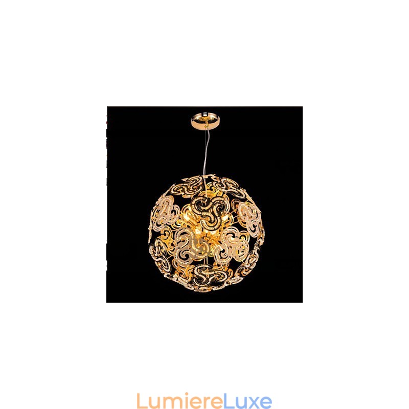 Lustre moderne simple en forme de globe en cristal