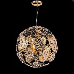 Lustre moderne simple en forme de globe en cristal