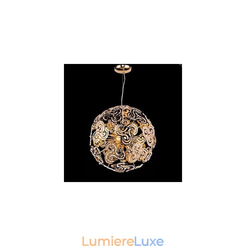 Lustre moderne simple en forme de globe en cristal