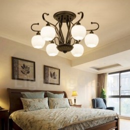 Lustre rustique intégré à 6 lumières