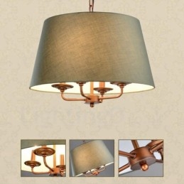 Lustre rustique en métal intégré à 4 lumières