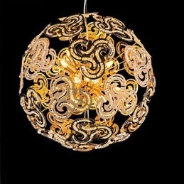 Lustre moderne simple en forme de globe en cristal