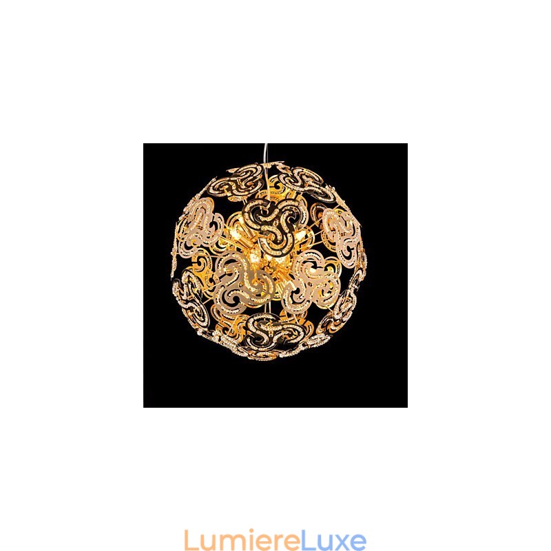 Lustre moderne simple en forme de globe en cristal