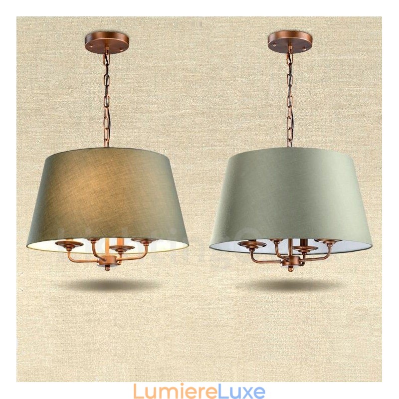 Lustre rustique en métal intégré à 4 lumières